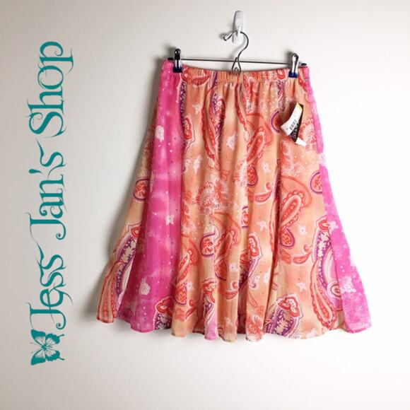Notations Missy Easter Group Skirt Peach - Picture 2 of 13